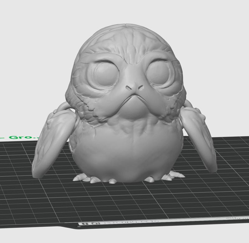 Grower Porg - Star Wars - 3D print STL and multicolor 3MF file