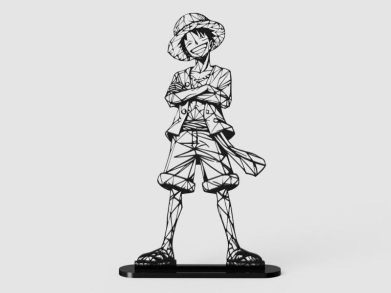 Geometric Monkey D. luffy from One Piece low poly