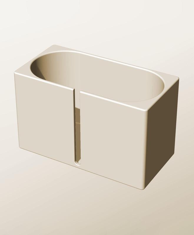 CX96-130-SB Modular stacking slotted container for home decor