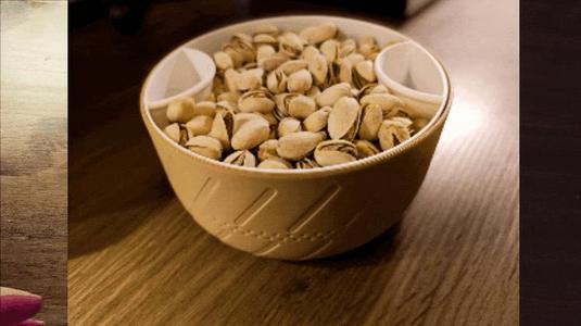 pistachio bowl with stowable lid