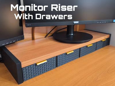 Monitor Riser - with drawers