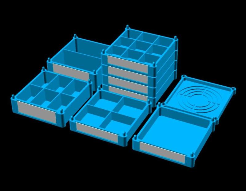 STACKABLE BINS ORGANIZER MICRO