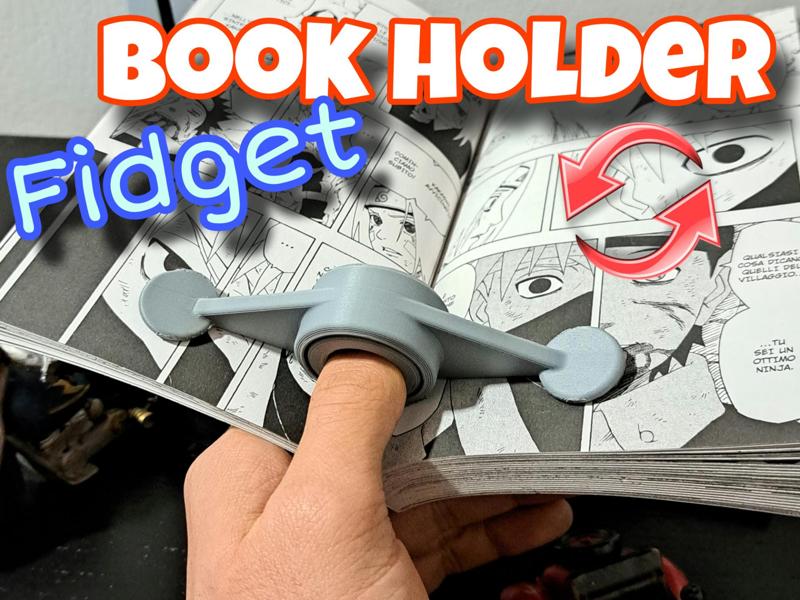 Fidget-spinner bookpage-Holder, Reading support