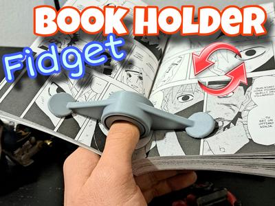 Fidget-spinner bookpage-Holder, Reading support