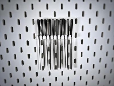 Needle file holder for Ikea Skadis - 10 slots