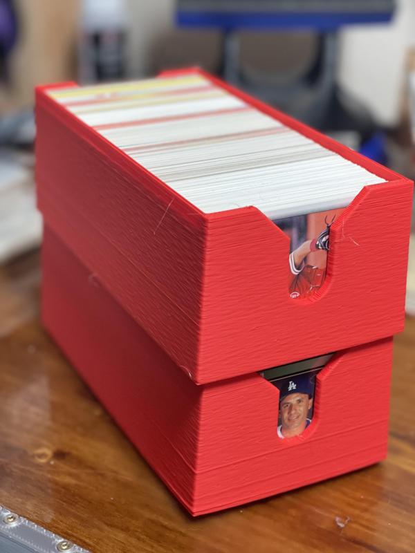 Baseball card storage rack