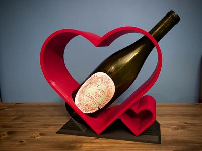 Wine Bottle Display - Heart 