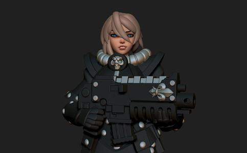 Space nuns anime heads