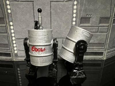 STAR WARS R2-KEG, BEER KEG ASTROMECH DROID, CUSTOM UNPRODUCED KENNER, HASBRO ACTION FIGURE, 3.75″, 1/18, 5POA