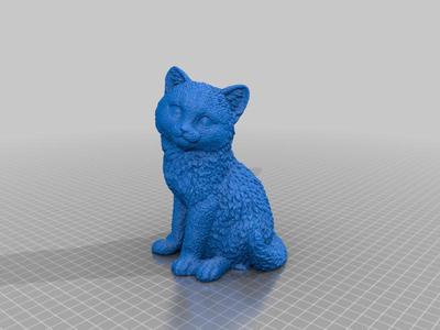 Cat Statue Figure HQ-Scan