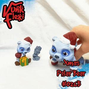 Christmas Polar Bear Flexi Print-In-Place + figure & keychain