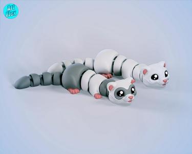 Flexi Ferret Print In Place STL/3MF