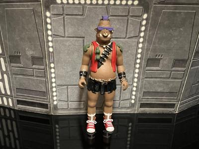 STAR WARS TMNT BEBOP GAMORREAN MASHUP, VINTAGE CUSTOM KENNER STYLE ACTION FIGURE, 3.75″, 1/18