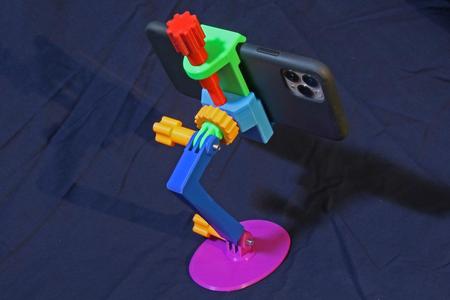Phone stand with screw and GoPro atachment