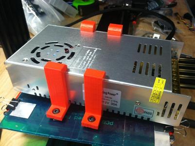 No slip power supply mount clip bracket for any width aluminum extrusion 20mm Openbuilds v-slot / Misumi