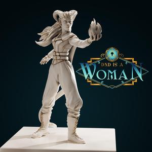 Tiefling Warlock – Zalerie – 28/32mm and 75mm