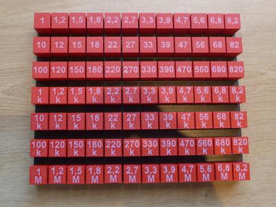SMD resistor organizer