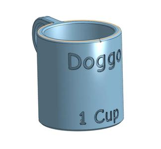 Parametric 1-Cup Dog Food Measuring Scoop – Onshape Editable