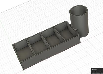 Box for small parts and file holder