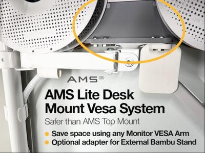 AMS Lite Desk System Top Mount – Vesa Monitor Arm