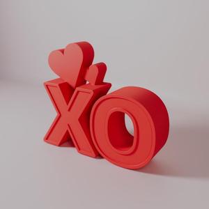 Xo Love 3D Print Stl File | Easy print | 3D Printers |Home Decor – Digital Download Present, Gift, Valentines Day , Love, Home Decor, Heart