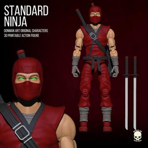 Ninja Standard full Action figure 3D printable Files