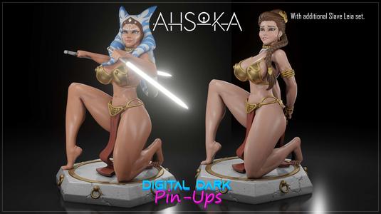 Ahsoka and Leia slave costume with NSFW version and Miniatures