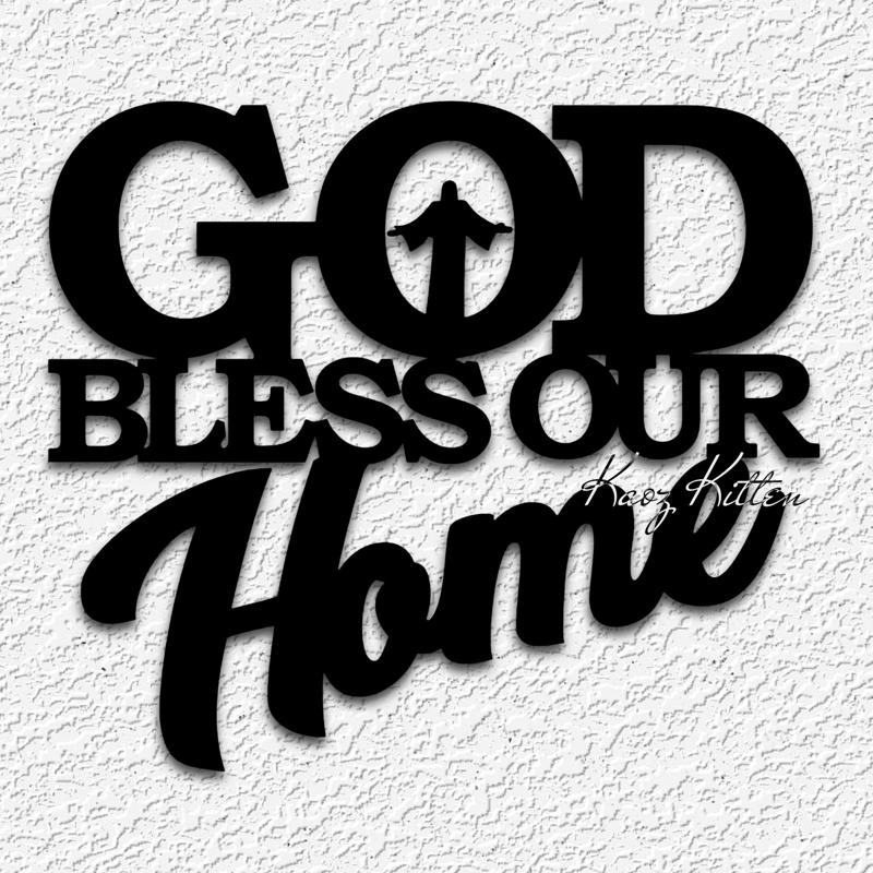 GOD BLESS OUR HOME wall art Religious home decor