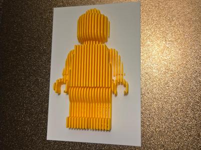 Legos inspired layered sculpture artwork