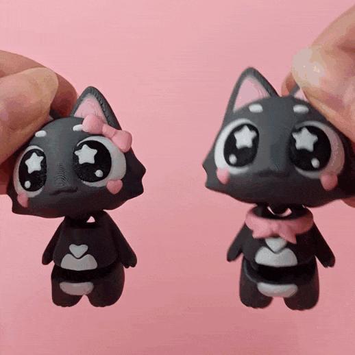 PACK 5 FLEXI CAT ARTICULATED PRINT IN PLACE