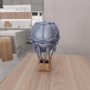 3D Hot Air Balloon Decor 2 as Stl File & 3D Printed Decor, Air Balloon, Balloon Gift, 3D Printing, Kids Toy, Gift for Kids, Cute Balloon