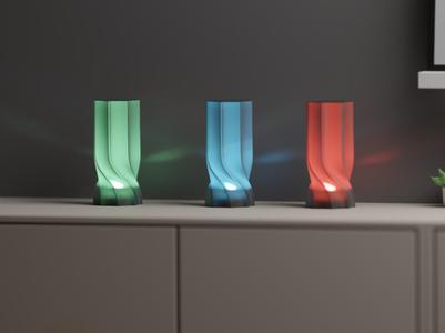 Lampshade. Easy to print quick Wireless RGB Lamp