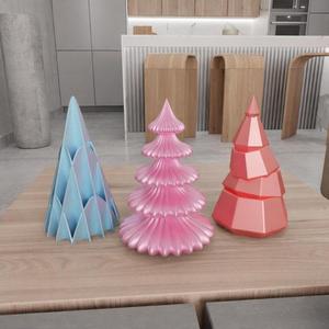 3D Christmas Tree Pack-5 Decor As Stl Files & Christmas Gift, 3D Printing, Christmas Tree Art, Miniature Tree, Christmas Decor, Tree Print