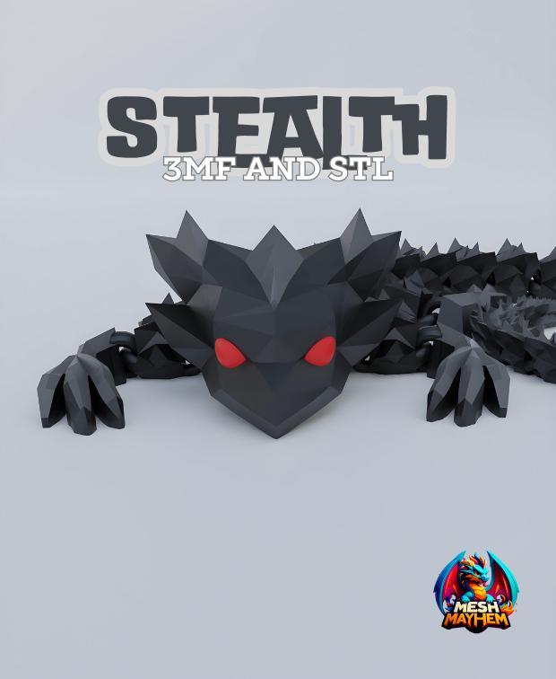 Stealth Articulated Dragon Mesh Mayhem