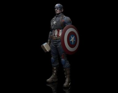 Captain America Statue 3D Print Ready