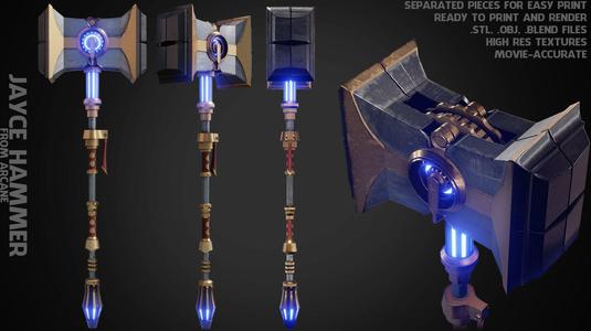Arcane Jayce Mercury Hammer for Cosplay