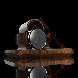 WOODEN LUXURY WATCH AND PEN HOLDER