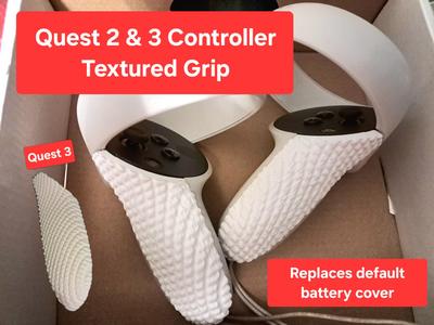 Quest 2 & Quest 3 Textured Grip Battery Covers