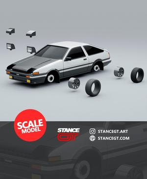 Toyota Corolla AE86 | SCALED 1/64 | Model kit car