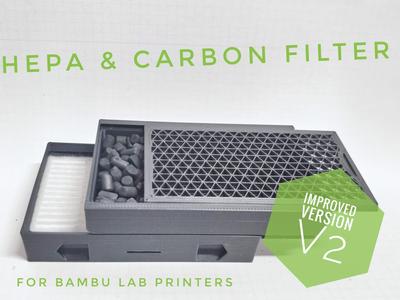 hepa and carbon air filter for bambu lab