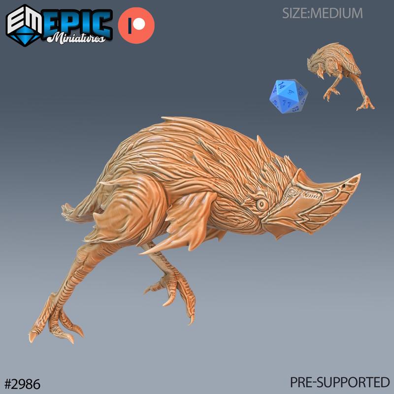 Beak Runner Running / Feathered Raptor / Flightless Bird / Ancient Giant Chicken / Evil Dinosaur / Jurassic Encounter