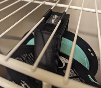 Spool hanger for closet wire rack