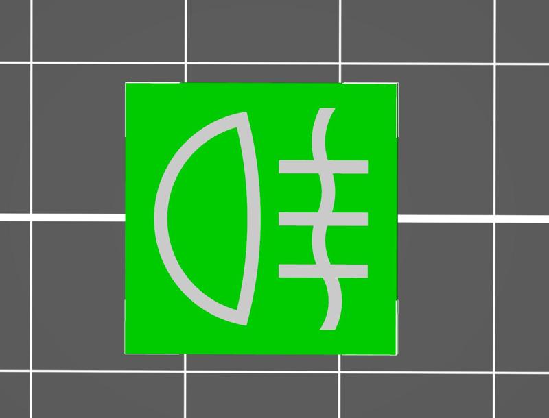 ISO 7000-0634 rear fog light