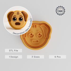 Bored Shape Cutter & Stamp Set, Cookie & Fondant Decorating, 3 Sizes, 6 Pieces Collection PRODUCT_882
