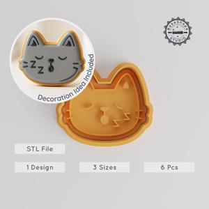 Sleeping Shape Cutter & Stamp Set, Perfect for Cookies & Fondant, 6-Piece Collection, Includes S/M/L Sizes PRODUCT_866