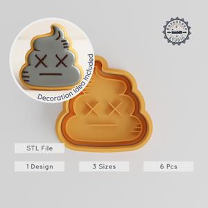 Poop Emoji Cookie Cutters & Stamps Set, 3 Sizes, Perfect for Cookies & Fondant, Fun Baking Tool Collection PRODUCT_373