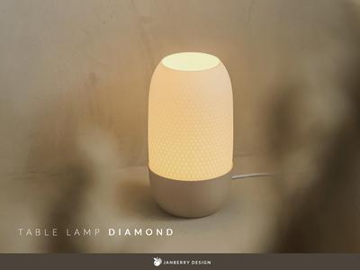 Table Lamp - with Diamond Pattern