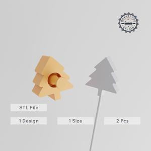 Tree Cake Pop Mold Set, Festive Holiday & Xmas Tree Design, 3D Printing STL PRODUCT_803