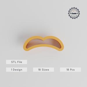 Moustache Shape Cutter Set, 18 Sizes, Perfect for Cookies, Fondant & Clay Crafting PRODUCT_240