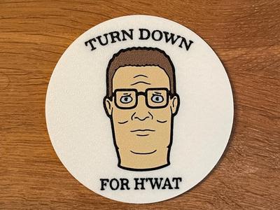 Hank Hill Coaster / 4 color / King of the hill /